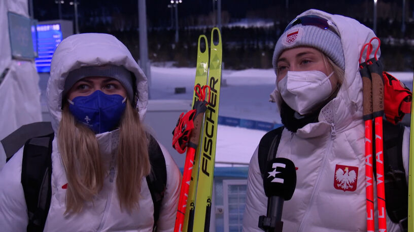 Pekin 2022. Izabela Marcisz i Monika Skinder po finale drużynowego sprintu