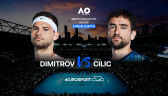 Skrót meczu Dimitrow - Cilić w 1. rundzie Australian Open