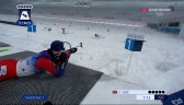 Pekin. Biathlon. Pierwsze strzelanie w biegu pościgowym na 12.5 km mężczyzn
