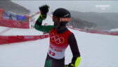 Pekin. Narciarstwo alpejskie. Benjamin ALEXANDER z Jamajki ukończył slalom gigant