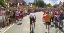 Samotny rajd Corta Nielsena po 1. górską premię na 3. etapie Tour de France