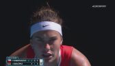 Piłka meczowa w spotkaniu Marketa Vondrousowa - Aryna Sabalenka w 3. rundzie Australian Open