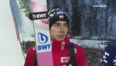 Jakub Wolny po sobotnim konkursie w Oberstdorfie