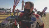Michał Goczał po zajęciu trzeciego miejsca w trzecim etapie Dakar 2021