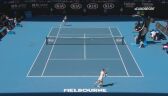 Skrót meczu Halep - Mertens w 4. rundzie Australian Open