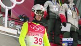 Pekin 2022 - skoki narciarskie. Skok Kamila Stocha w kwalifikacjach do konkursu na dużej skoczni