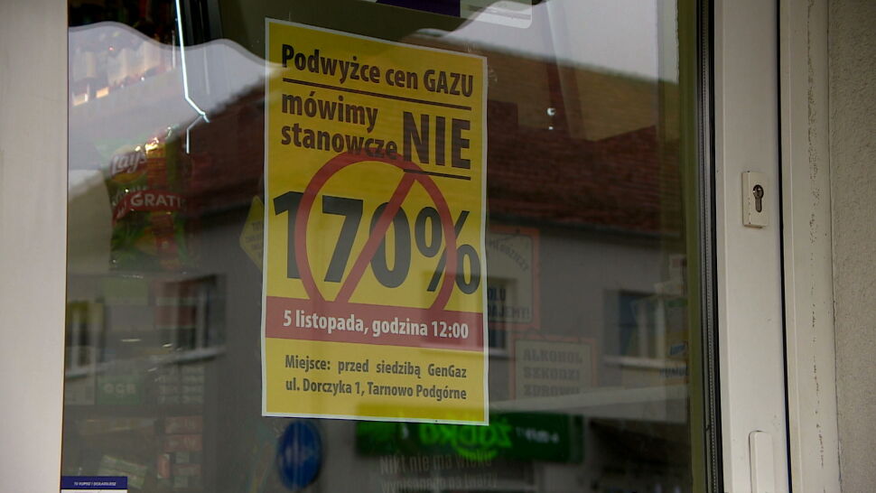 Gaz w Tarnowie Podgórnym ma być droższy o 170 procent. "To nie jest podwyżka, to jest złodziejstwo"